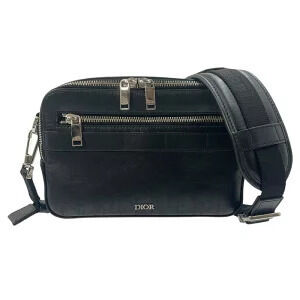 DIOR Safari Messenger Bag Oblique Galaxy Leather Black